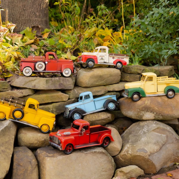 Small Vintage Iron Truck Tabletop Decorations in 6 Assorted Styles