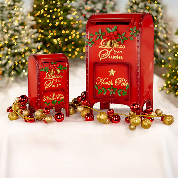 Set of 2 Medium and Small Letters to Santa Mailboxes