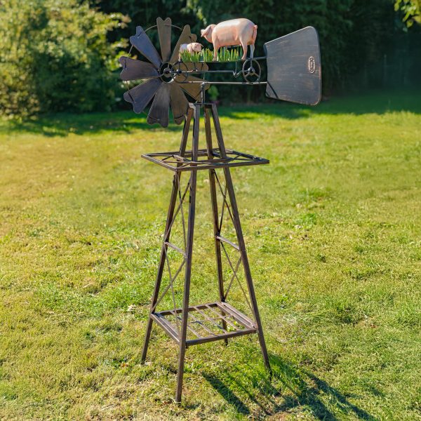 Pot Belly Pigs Windmill (Five Feet Tall)