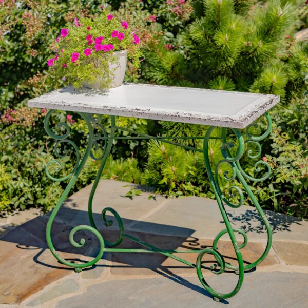 36" "Charleston 1940" Rectangular Iron Table – 2 Color Options
