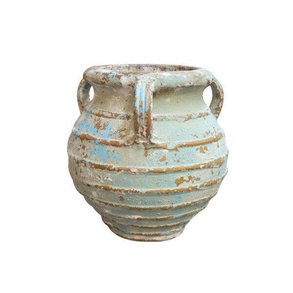 15.75" Tall Ceramic Pot in Antique Teal