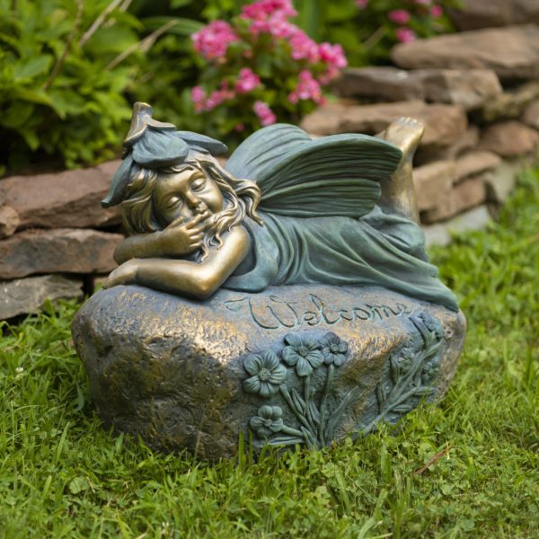 20 in. Tall Lying Fairy Garden Statue "Fern"