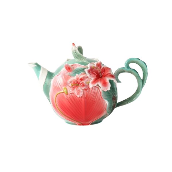9" Hand Painted Decorative Teapot Accent "Lilly"