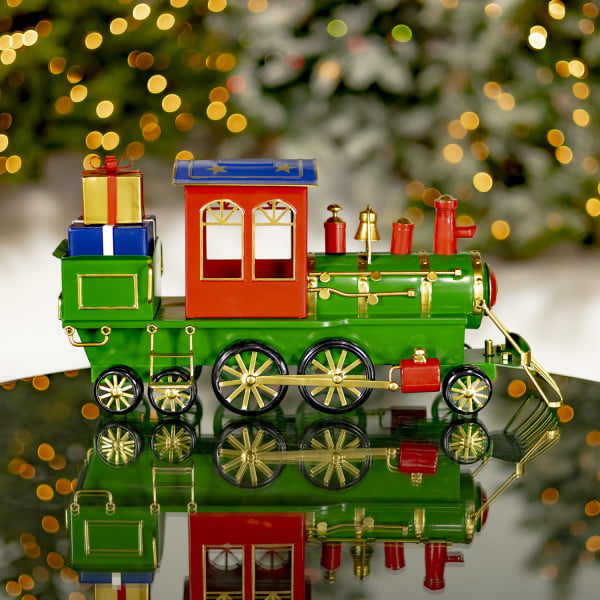 17 Long Iron Tabletop Christmas Train Decoration Special Delivery