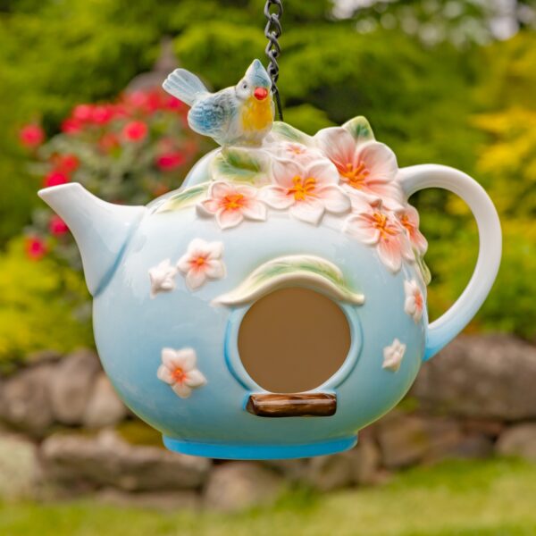 Crafted with exceptional quality, these unique birdhouses showcase intricate hand-painted designs and beautifully textured porcelain