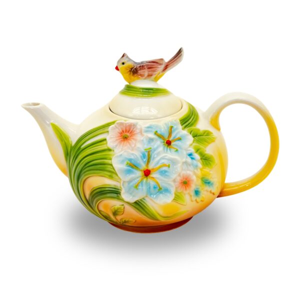 8" Hand Painted Decorative Teapot Accent "Tawny"