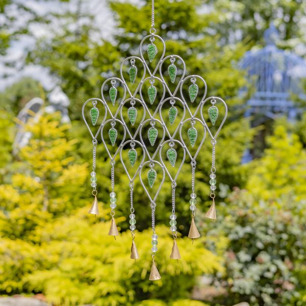6 Assorted Colorful Acrylic & Metal Wind Chimes with Dangling Bells