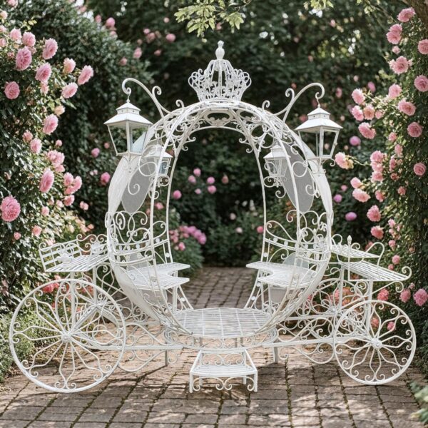 Large Round Cinderella Carriage "Luciana"