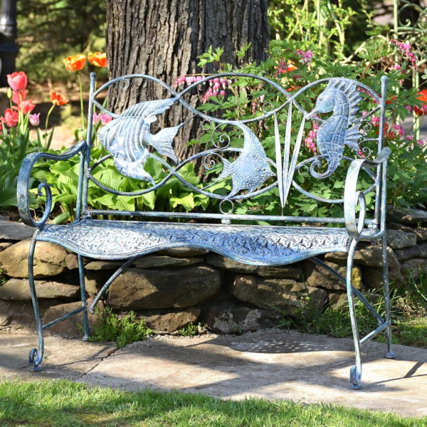 Coastal Iron Sea Creature Bench