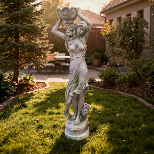 71" Tall Lady Statue Carrying Flower Pot "Keira"