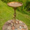 29.5" Tall Gold Round Metal Plant Stand-Birdfeeder - Image 3