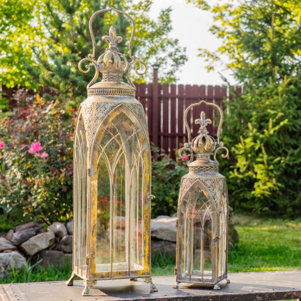 Set of 2 Iron & Glass Terrariums "New York" in 2 Color Options
