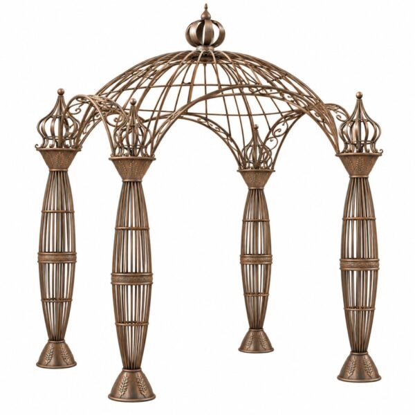 10ft. Tall "Aurelius" Round Iron Garden Gazebo in 2 Color Options