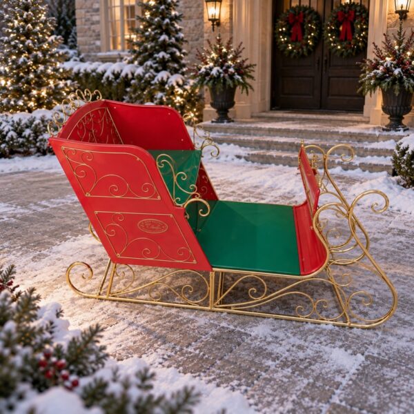 Small Victorian-Style Iron Christmas Sleigh "Charlie"