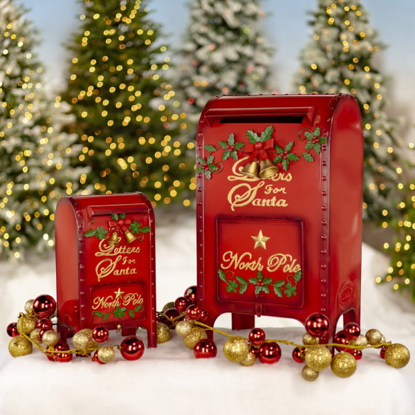Set of 2 Medium and Small Letters to Santa Mailboxes