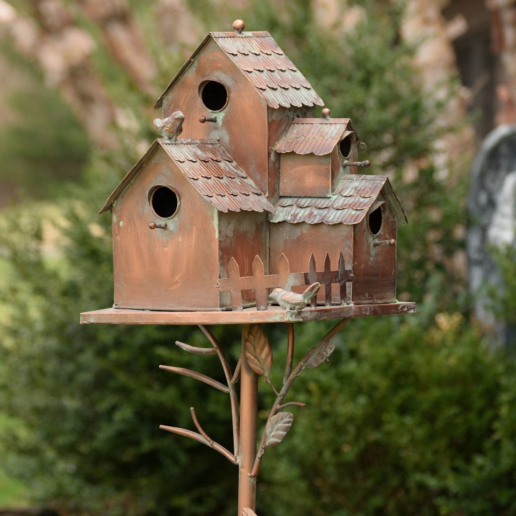 Country Style Iron Birdhouse Stake Doylestown