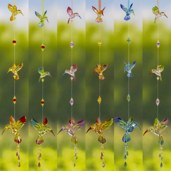 Long five tone acrylic Hummingbird Chain Set in six different colors