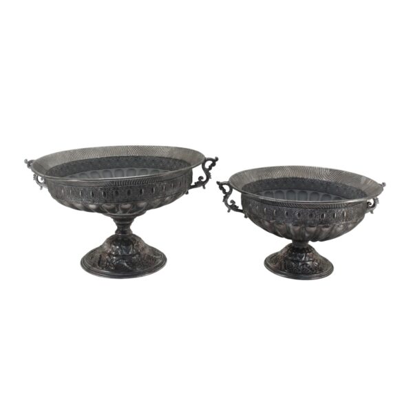 Set of 2 Assorted Metal Urns "Apollo"