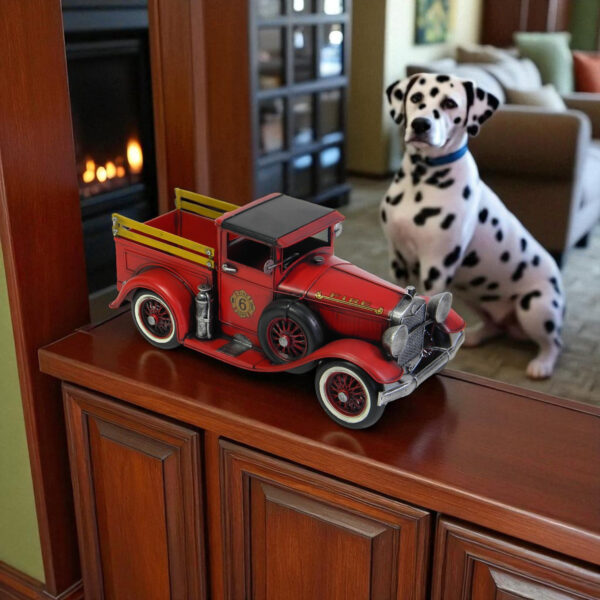 12.6" Antique Style Model American Fire Truck