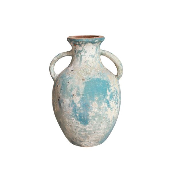 19.7" Tall Hydria-Shaped Ceramic Pot with Handles in 4 Color Options