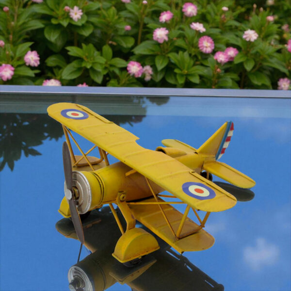 Vintage Style Yellow Airplane Décor
