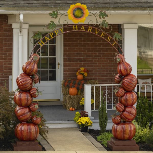 Large "Happy Harvest" Arch With Pumpkins