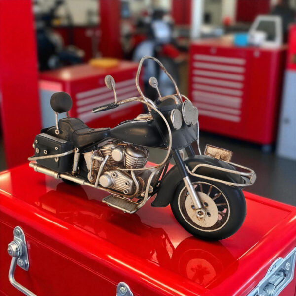 Vintage Style Black Motorcycle Décor