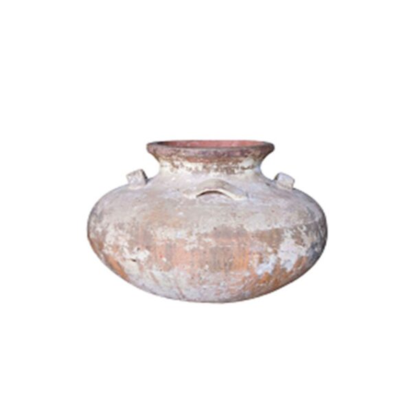 20.5" Tall Ceramic Pot in Old White