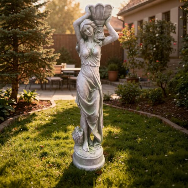 71" Tall Lady Statue Carrying Flower Pot "Dariia"