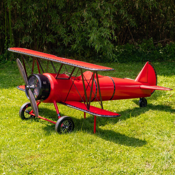 10ft. Long Metal Decorative Bi-Plane Decoration with Seating
