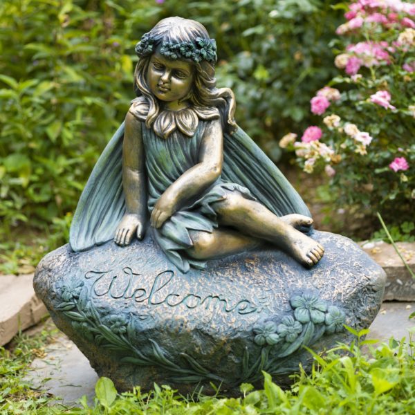 25.5 in. Tall Sitting Fairy Garden Statue "Iris"