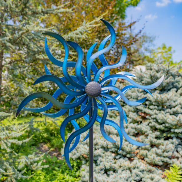 66.25" Tall Abstract Metal Windmill Stake "Harper"