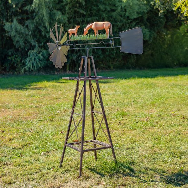 Majestic Horses Windmill (Five Feet Tall)