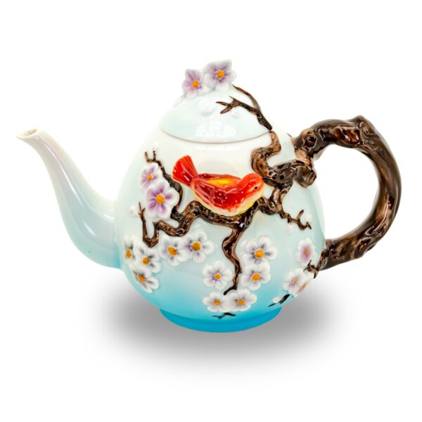 8.75" Hand Painted Decorative Teapot Accent "Afina"