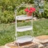 43" Tall Three Tier Iron Plant Stand - Image 2