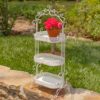43" Tall Three Tier Iron Plant Stand - Image 5