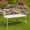 47.25" Embellished Metal Garden Bench "Toulouse 1275" - Image 15