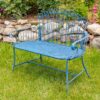 47.25" Embellished Metal Garden Bench "Toulouse 1275"