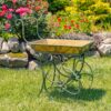 32" Tall Metal Garden-Flower Cart with Handle & Wheels "London 1820" - Image 9