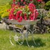 32" Tall Metal Garden-Flower Cart with Handle & Wheels "London 1820" - Image 11