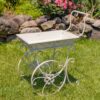 32" Tall Metal Garden-Flower Cart with Handle & Wheels "London 1820" - Image 13