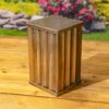 Set of 2 Assorted Gold Metal Decorative Pedestal Pillars (2 Assorted Colors) - Image 5