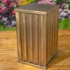 Set of 2 Assorted Gold Metal Decorative Pedestal Pillars (2 Assorted Colors) - Image 6