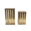 Set of 2 Assorted Gold Metal Decorative Pedestal Pillars (2 Assorted Colors) - Image 8