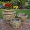 Set of 3 Assorted Magnesium Round Flower Pots - Image 3