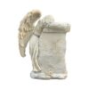 34" Tall Mourning Magnesium Angel Statue with Scripture Engraved Pedestal "Hali" - Image 10