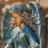 30" Tall Magnesium Wall Hanging Cherub Flower Planter "Michaela" - Image 12