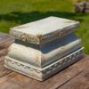 12" Tall Magnesium Rectangular Pedestal Base (for 26.5" Lion Sentry Statues)