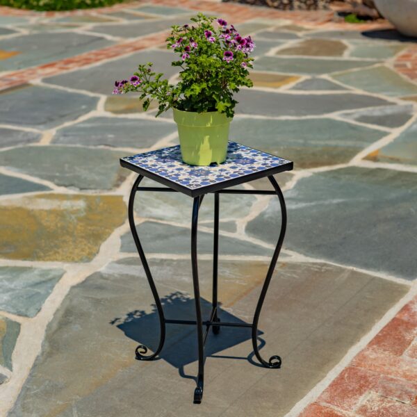 Canal Grande Square Mosaic Plant Stand (Available in 2 Styles)