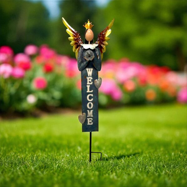 Set of 8 Assorted Solar Angel Garden Stakes "Lesera Choir"